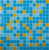 Мозаика NSmosaic MIX10 стекло желто-голубой  (бумага)(20*20*4) 327*327
