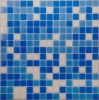 Мозаика NSmosaic  MIX14 стекло бело-синий  (бумага)(20*20*4) 327*327